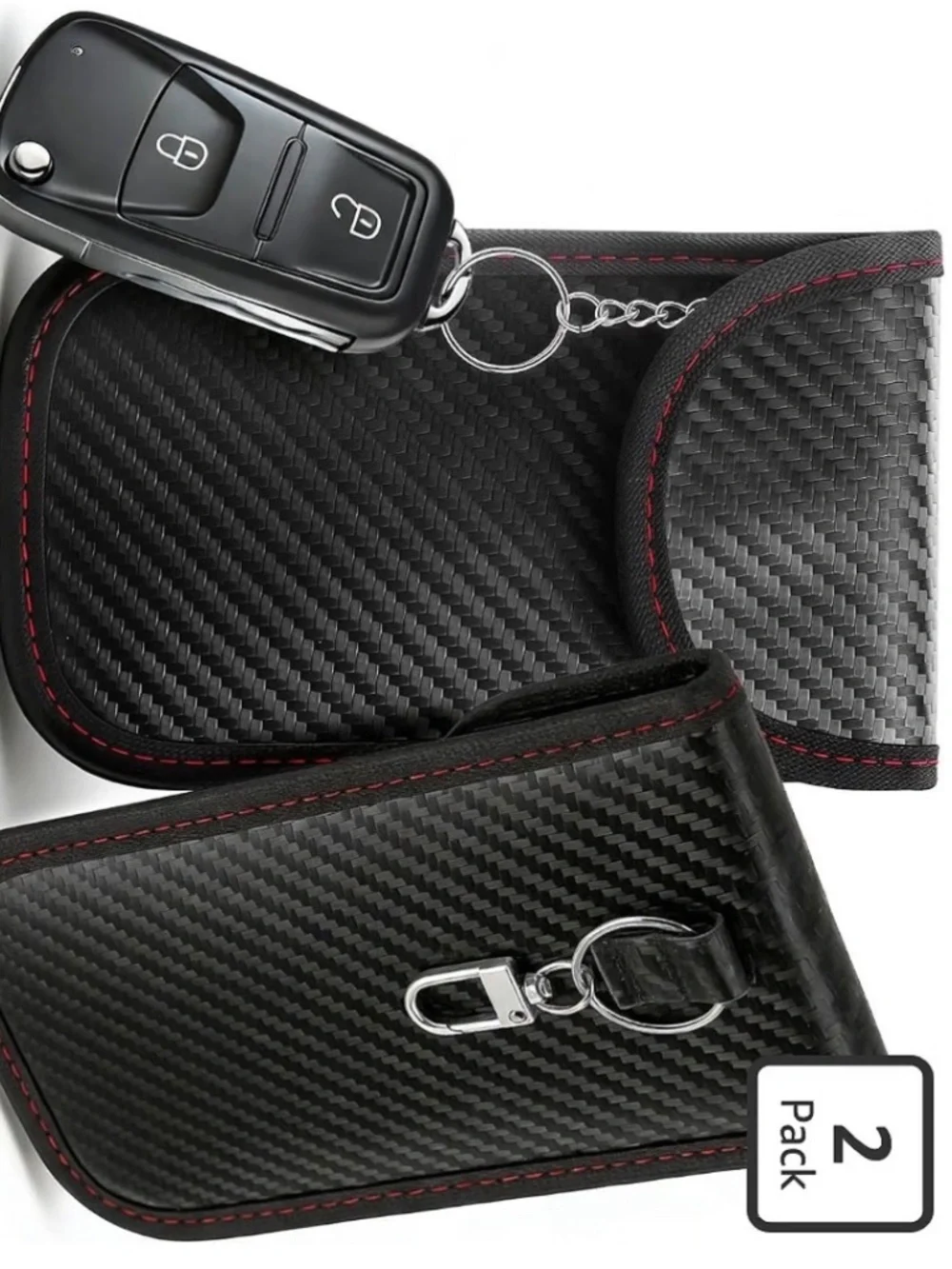 NEW! Binazon 2-Pack Faraday Key Fob Protector RFID Signal Blocking Bags
